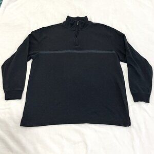 Van Heusen Pullover Mock 1/4 Zip Neck Long Sleeve Men's Size XL